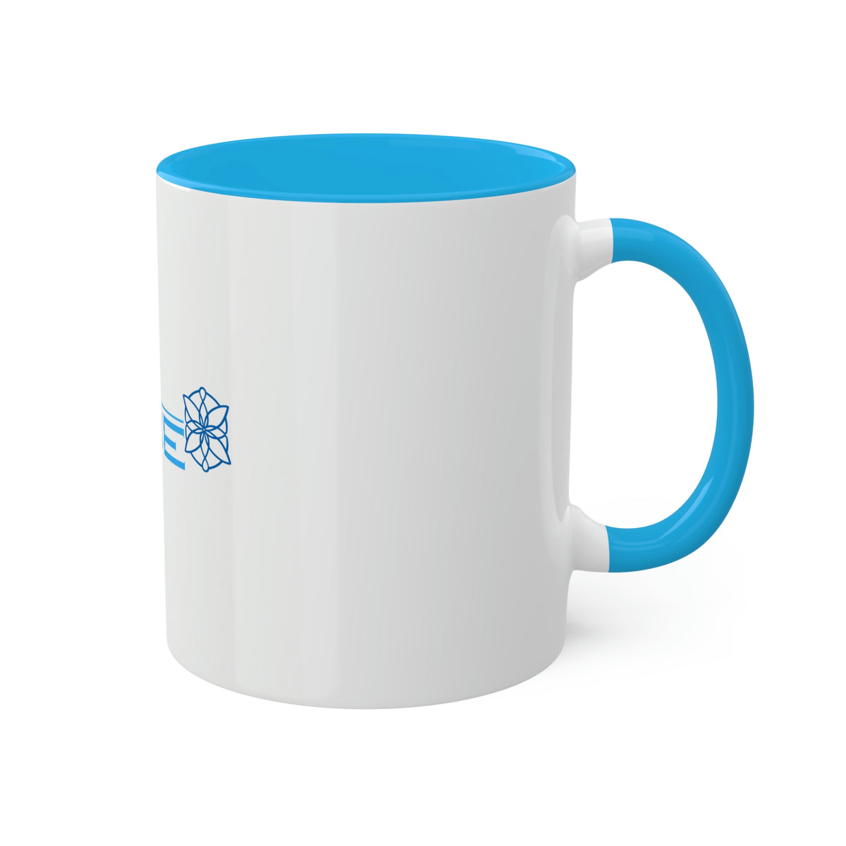 Just Be. Blue White Mug